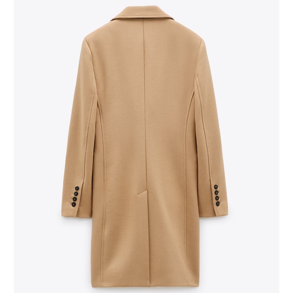 NWT ZARA Wool Coat Light Camel XXL Blogger’s Fav - Picture 11 of 12